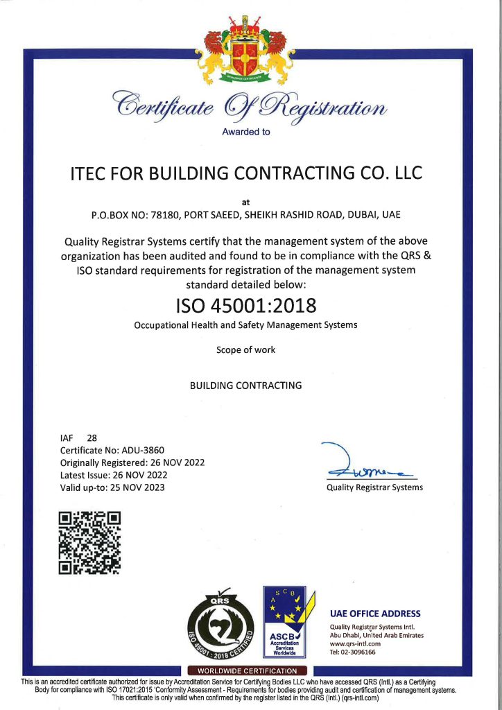 ISO Certification 2018